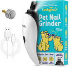 LuckyTail teal electric nail grinder standing upright displaying the sleek modern design for pet care.