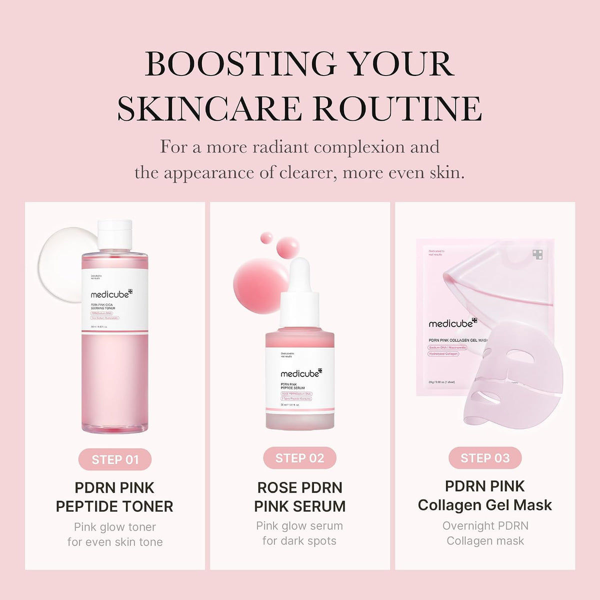 Medicube PDRN CICA Soothing Toner bottle packaging.