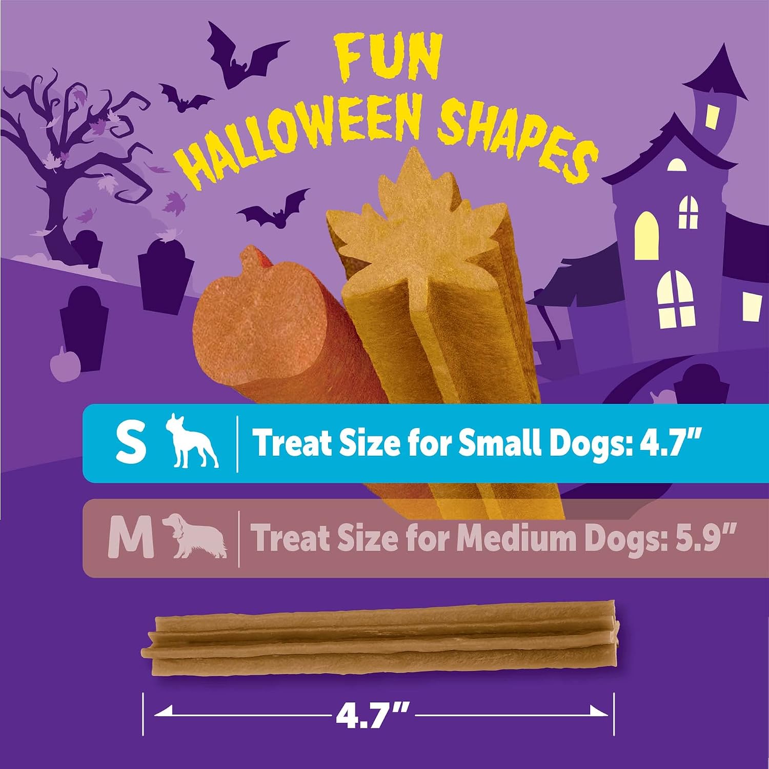 Festive fall themed Whimzees dog treats assortment