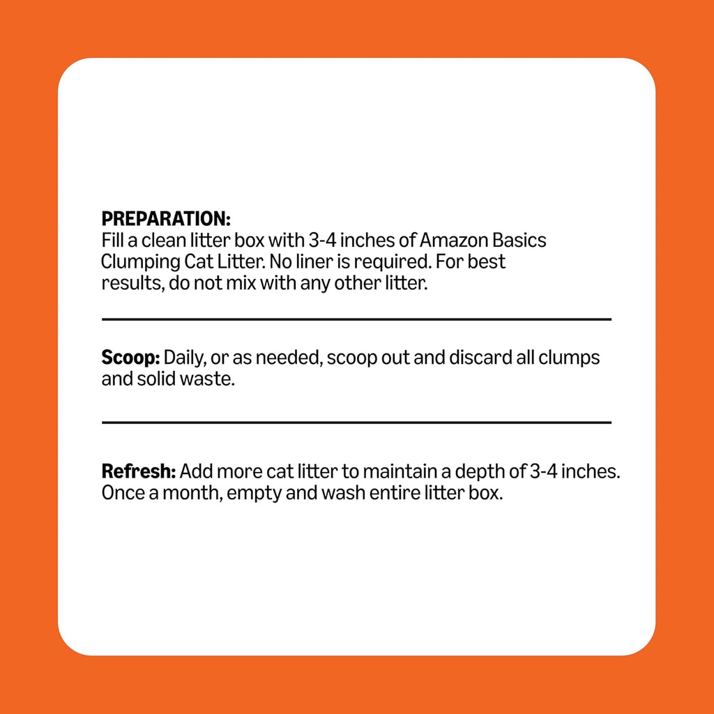Amazon Basics cat litter packaging design