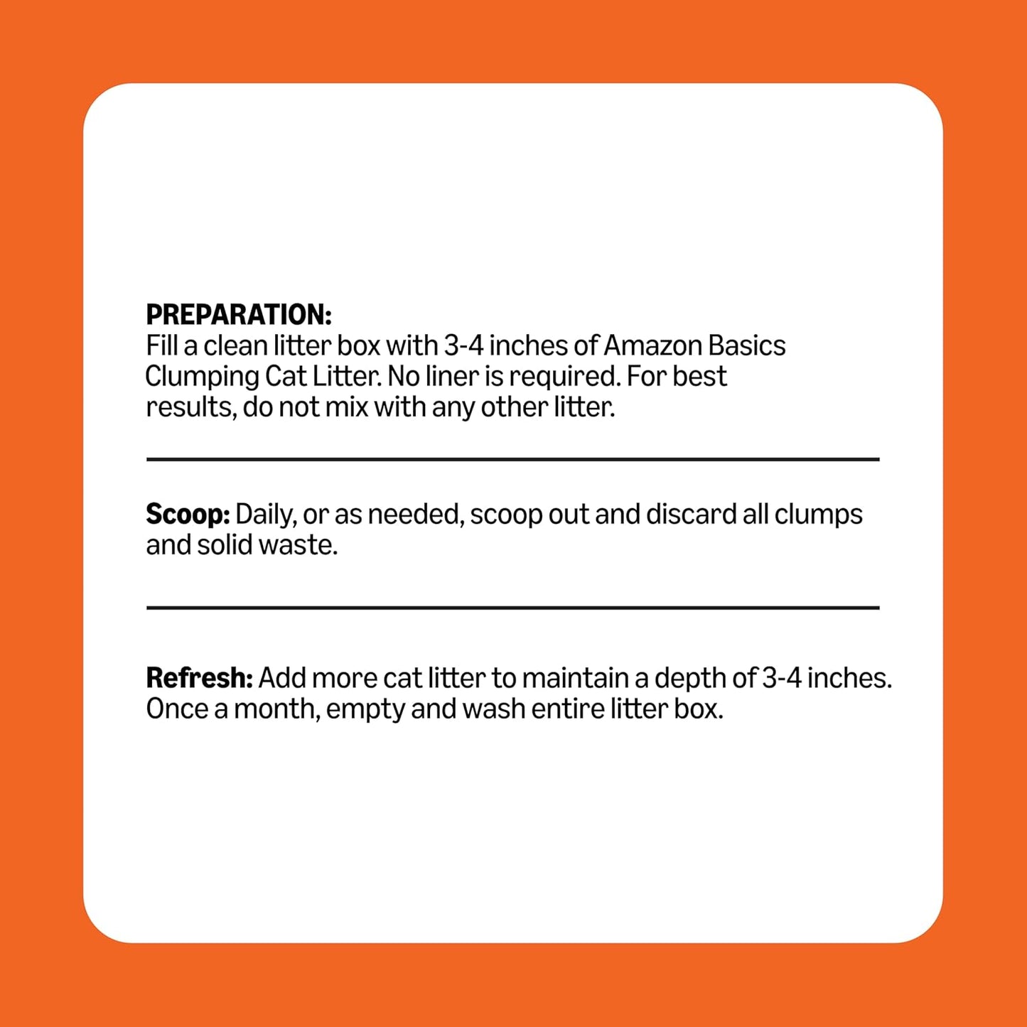 Amazon Basics cat litter packaging design