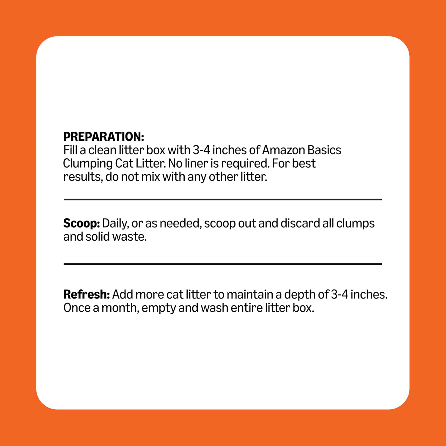 Amazon Basics cat litter packaging design