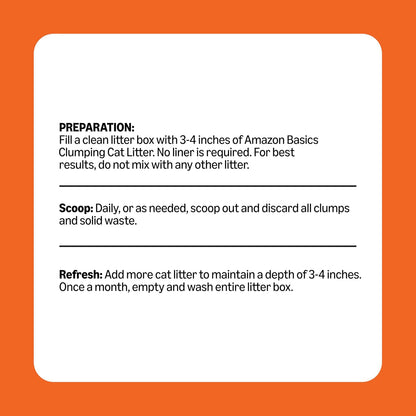Amazon Basics cat litter packaging design