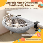 Detailed view of the JinxZap desk hammock sturdy metal dual clamps.
