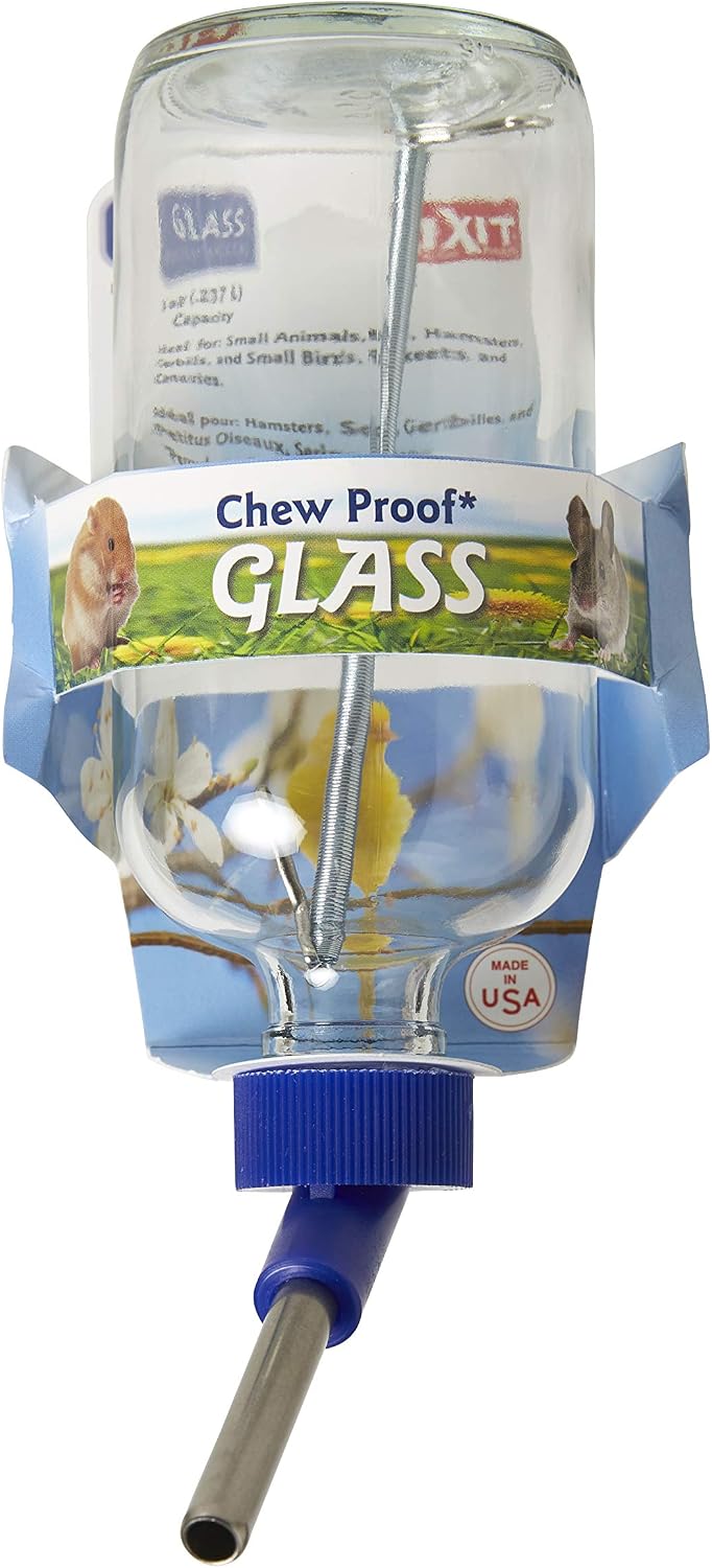 Lixit Glass Water Bottles for Small Animals and Birds (16oz), Clear (COMINHKR016337) - Image 7