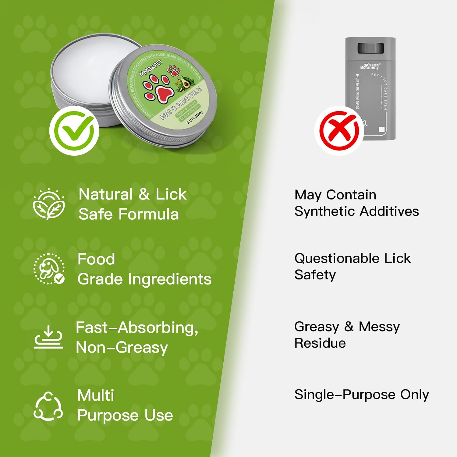 Nourishing pet nose and paw pad soothing cream