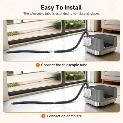 Durable PVC ducting for cat litter cabinet ventilation