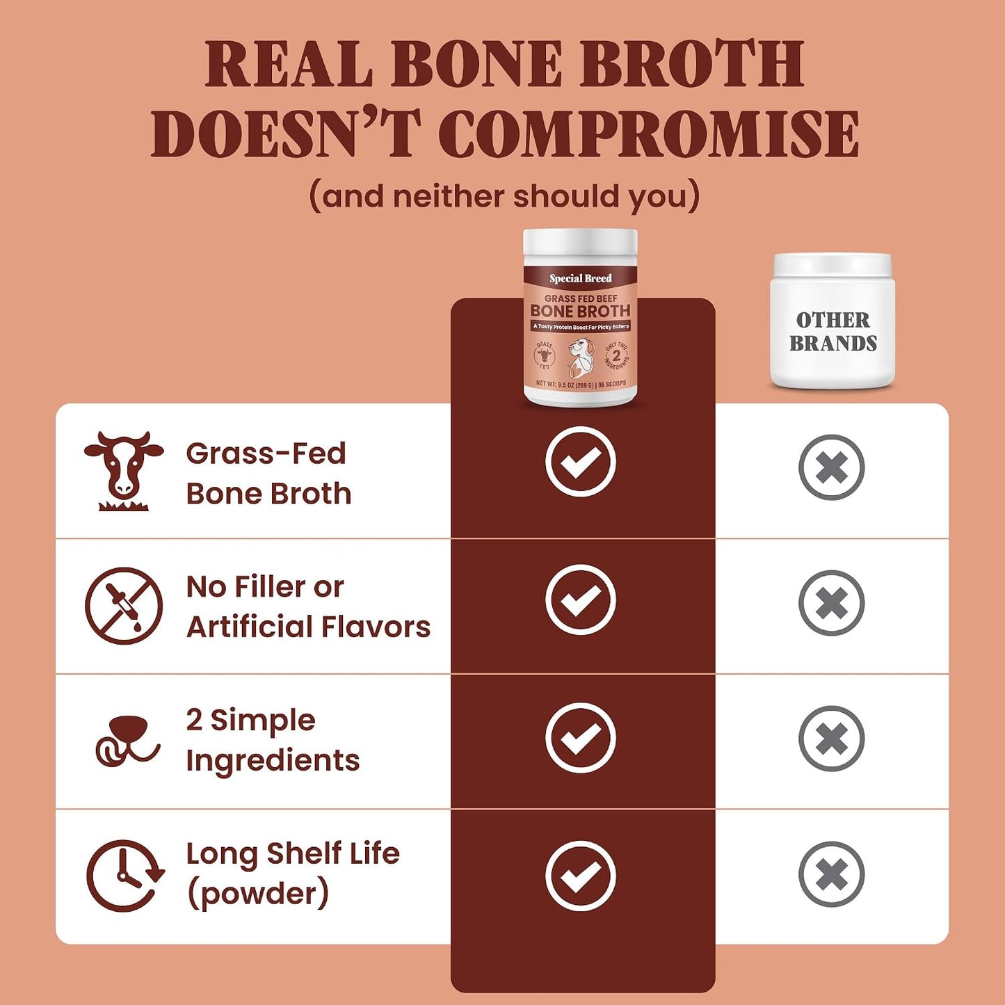 USA imported natural pet bone broth for joint health.