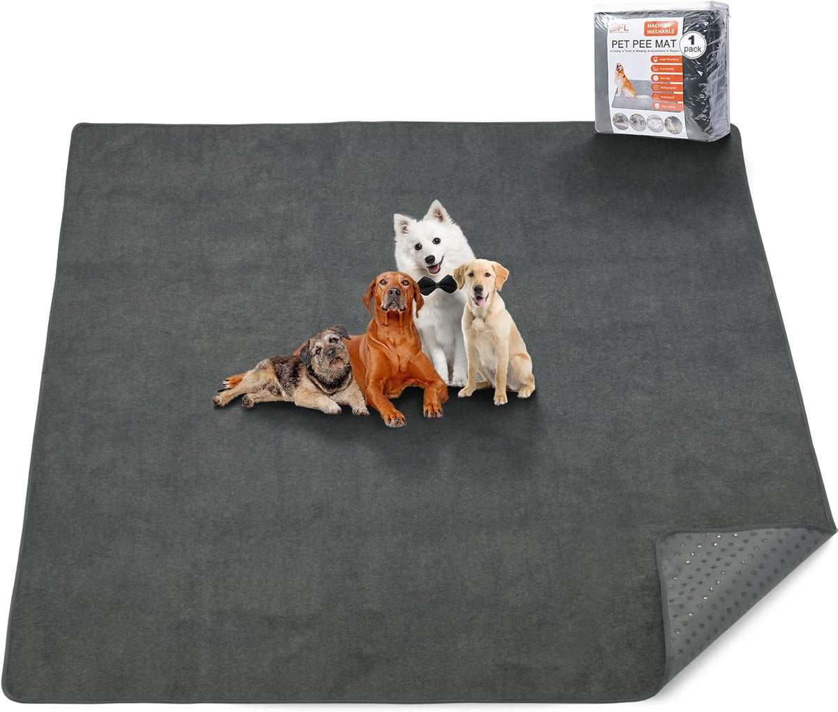 Washable Pee Pads for Dogs 72x72: 4-Layer Extra Large Reusable Puppy Pad Non-Slip Backing, Waterproof Dog Pee Pad Washable for Potty Training, Playpen, Senior Dogs, Whelping, Incontinence - Image 13