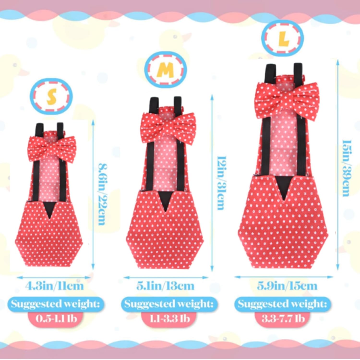 DoubleFill adjustable poultry clothes showing the elastic straps and hook and loop fasteners