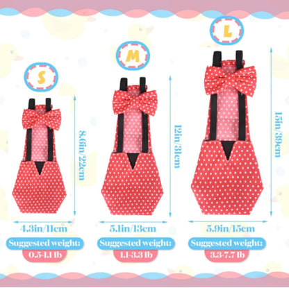 DoubleFill adjustable poultry clothes showing the elastic straps and hook and loop fasteners