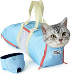 Cinf Cat Nail Clipping Cleaning Grooming Restraint Bag Free Muzzle No Scratching Biting for Bathing Nail Trimming Injecting Examining(Black,M) - Image 10