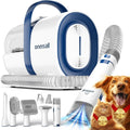 Oneisall Dog Grooming Vacuum blue kit front view showing the main suction unit and 1.5L dust cup