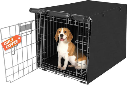 X-ZONE PET Double Door Dog Crate Cover - Polyester Pet Kennel Cover Fits 30 inches Wire Crate, Tan - Image 13