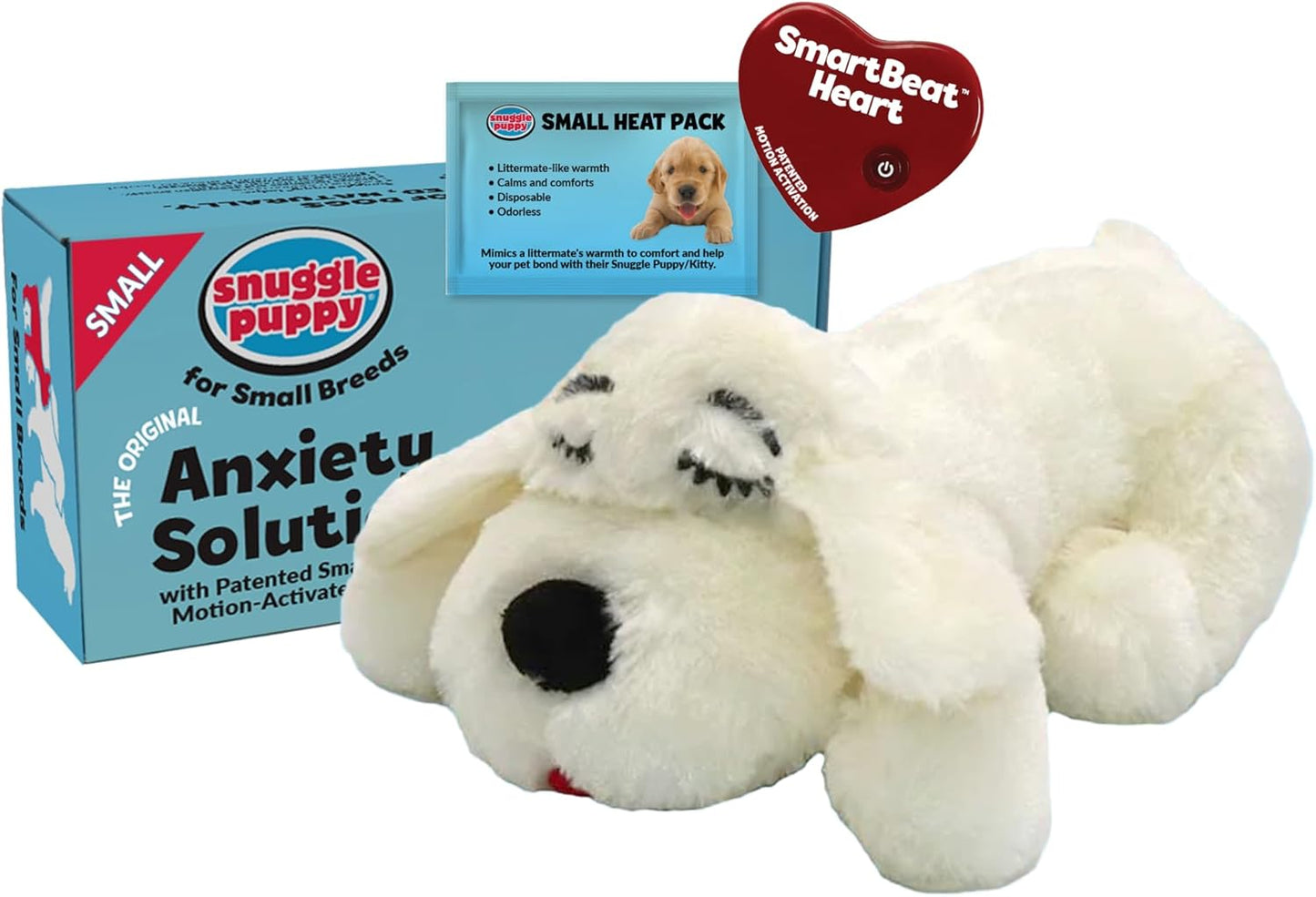 Snuggle Puppy Junior, Heartbeat Puppy Toy for Small Breeds, Smaller Plush Dog Toy with Real-Feel Pulse, Designed for Crate Use and Early Routines - Biscuit - Image 9