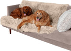 Furhaven Waterproof Throw Blanket for Dogs & Indoor Cats, Washable - Shaggy Plush Calming Long Faux Fur & Velvet Dog Blanket - Mist Gray, XL - Image 10