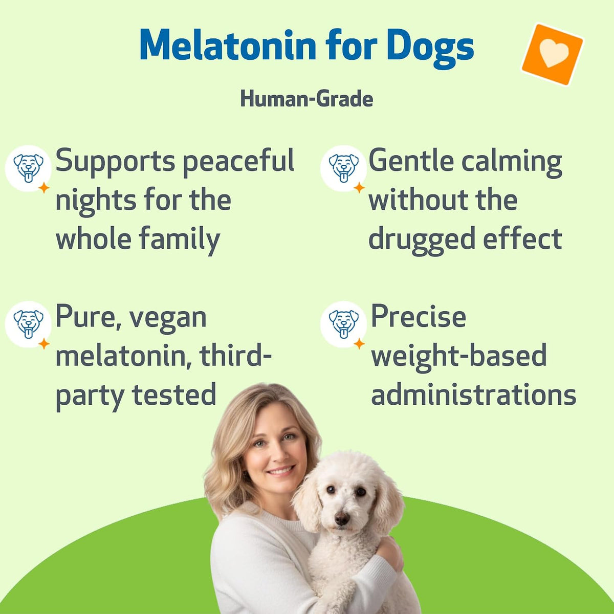 Pet Wellbeing canine melatonin liquid supplement dropper bottle