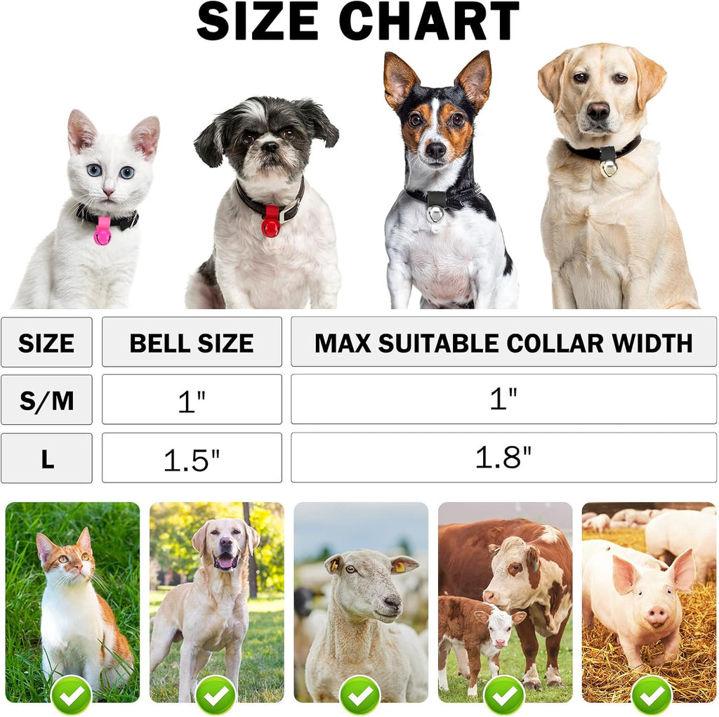Gold and silver plated steel sled bells for pet tracking