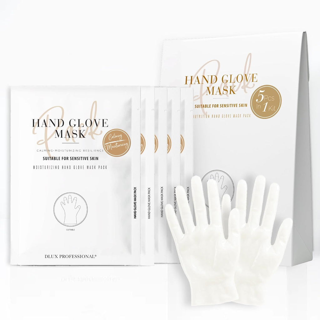 Dlux Professional Moisturizing Hand Mask Gloves 5 Pack front view