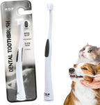 Ergonomic long handle design for dog teeth cleaning