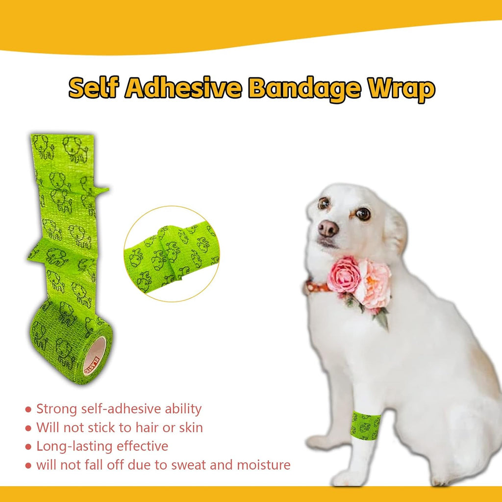JVNZAM cohesive bandage rolls arranged showing variety of prints