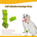 JVNZAM cohesive bandage rolls arranged showing variety of prints