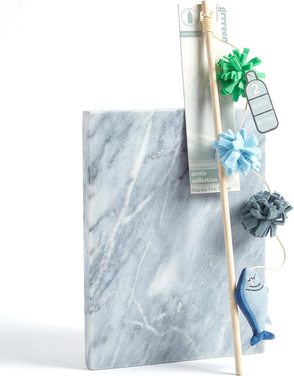Full view of the GRRREEN interactive pet wand toy package designed for sustainable lifestyle homes