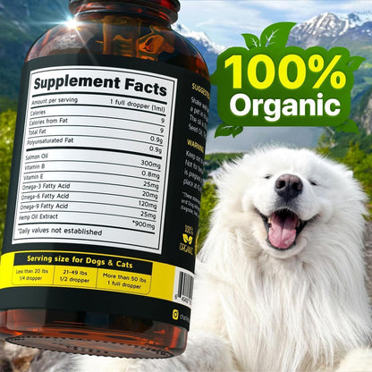 Charlie and Buddy hemp oil packaging for cat and dog stress relief.