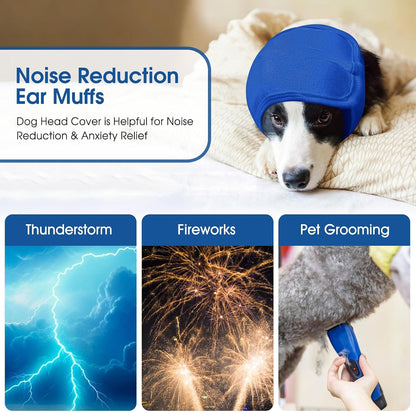 Sunfura pet anxiety relief ear wrap for dogs during thunderstorms