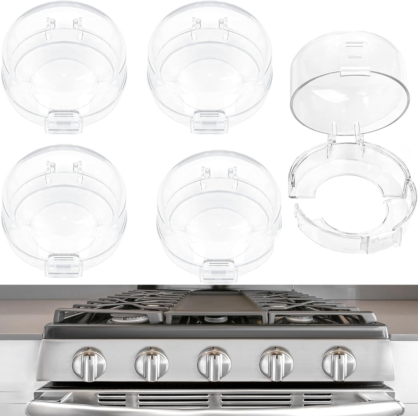 Hippie Hype Stove Knob Safety Covers 5 pack front view