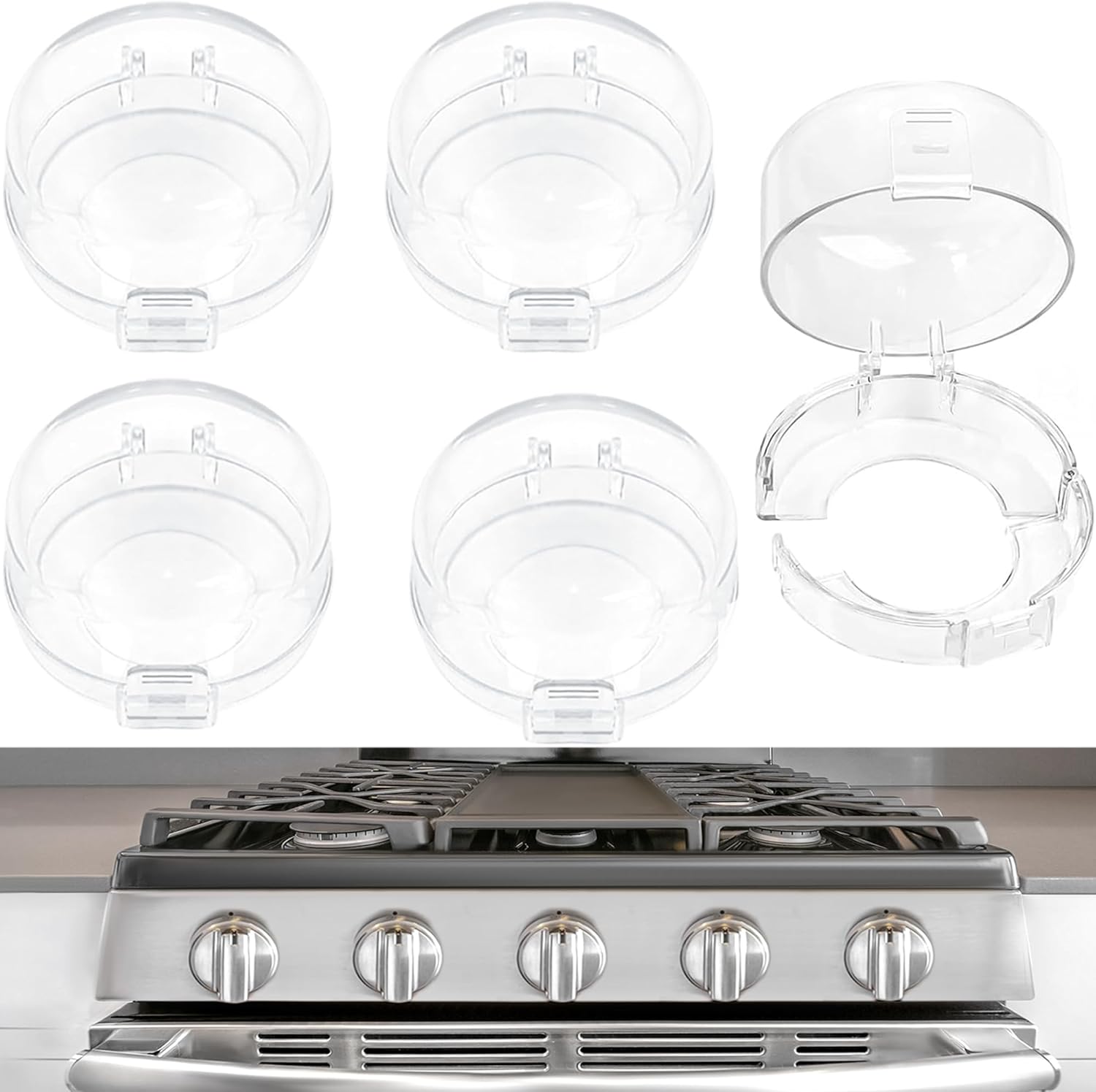 Hippie Hype Stove Knob Safety Covers 5 pack front view
