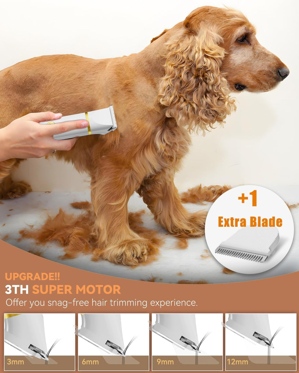 Unibono all in one electric shaver showcasing the ergonomic handle and titanium ceramic blade.