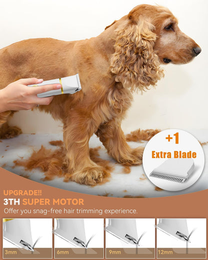 Unibono all in one electric shaver showcasing the ergonomic handle and titanium ceramic blade.