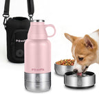 PawsPik 32oz 3-in-1 Travel Dog Water Bottle & Bowl Set - Stainless Steel Vacuum-Insulated Bottle with Detachable Food & Water Bowls, Leak-Proof, Keeps Water Cold 12hrs/Hot 6hrs (Midnight Summit Blue) - Image 10