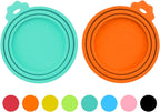 2 Pack Pet Food Can Covers, Silicone Universal Can Lids for Dog & Cat Food, BPA Free, One Fit Most Standard Size Food Cans Green/Blue - Image 15