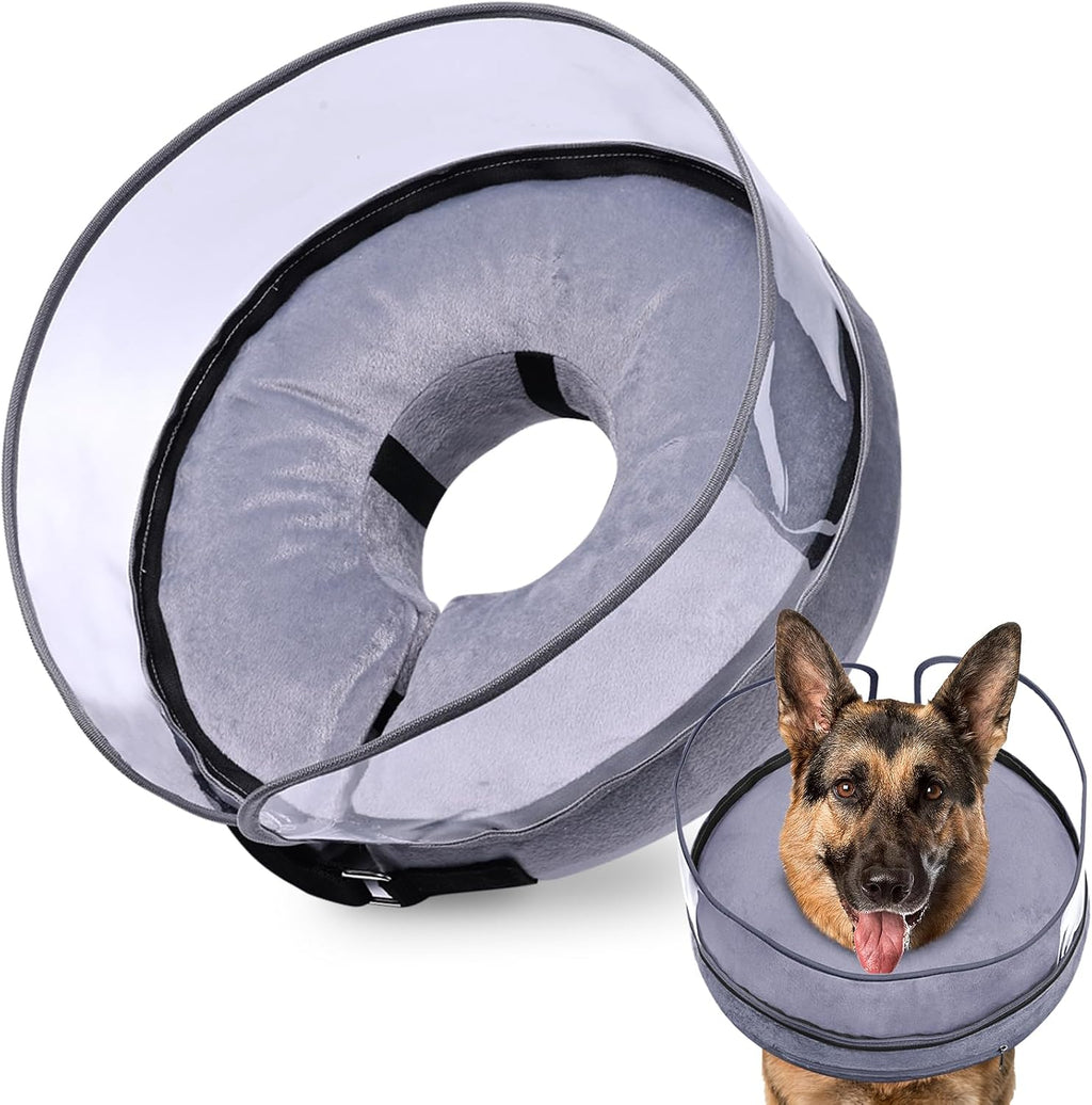 BARKLESS Dog Cone, Inflatable Dog Cone After Surgery for Large Breeds, Soft Surgery Collar with Enhanced Anti-Licking Guard Shield for Pets, Patented Protective Donut Collar - Image 13