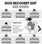 Side view of dog wearing breathable anti-licking recovery vest