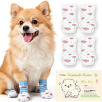 Furrtripsy disposable dog booties with bandages front view