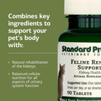 Standard Process Feline Renal Support 90 tablets bottle with cap