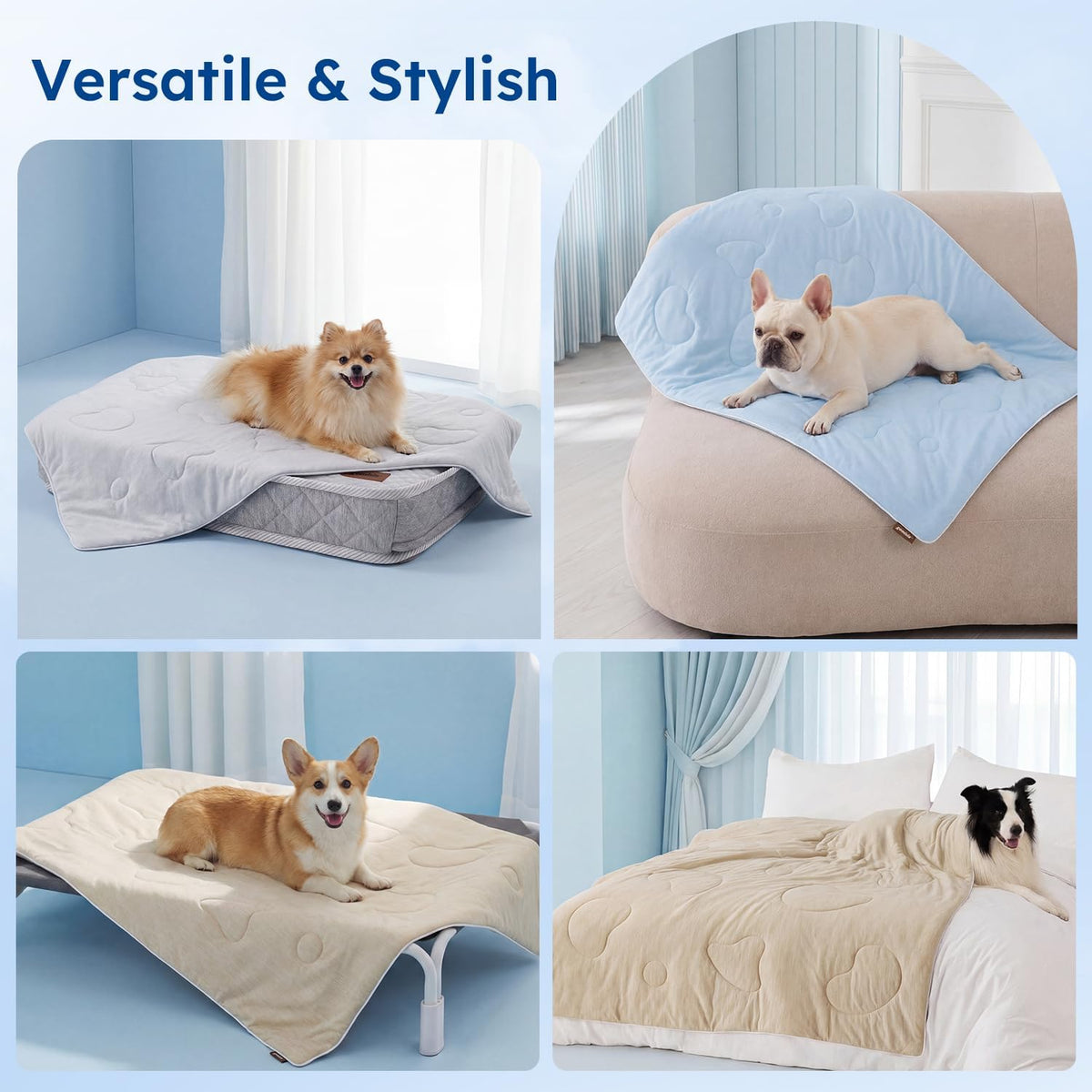 ZOMISIA breathable pet cooling mat back layer material view
