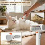 Generic pet undercoat rake with one-click hair release button