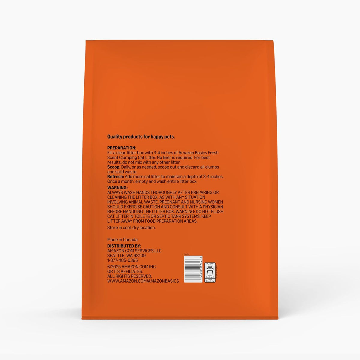 Hard clumping clay texture of Amazon Basics cat litter