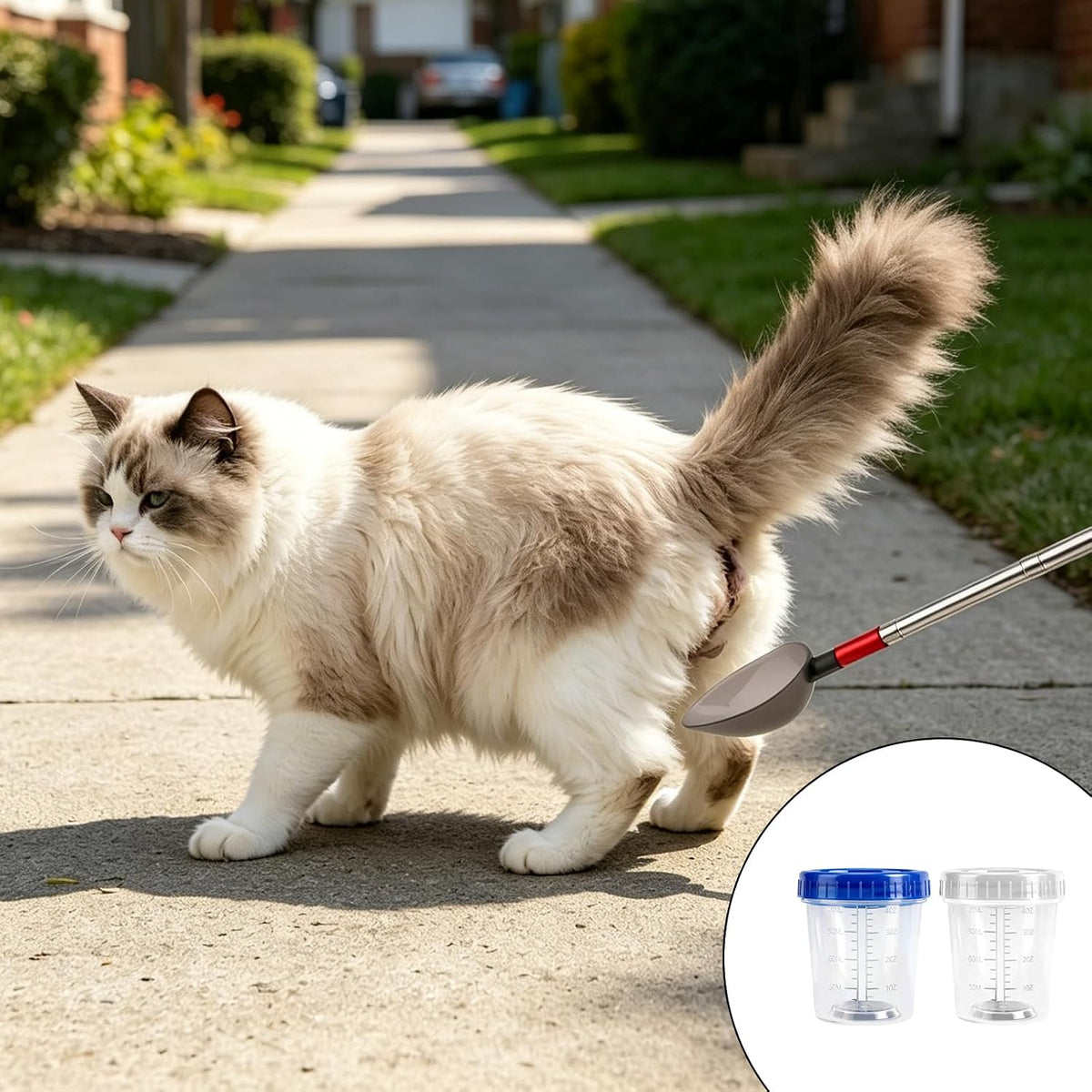 iNenya compact collapsed telescopic pet urine stick for storage