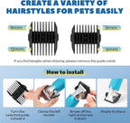 CGOLDENWALL professional pet grooming kit accessories including guide combs and maintenance oil