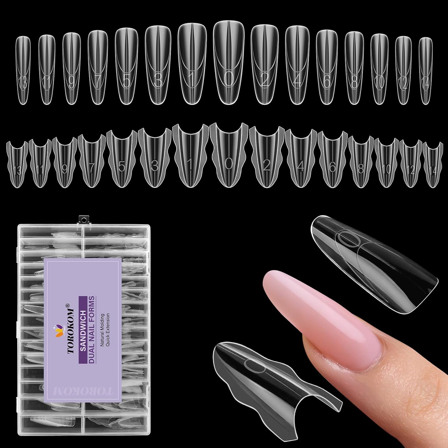 Torokom Sandwich Nails Dual Forms set front view