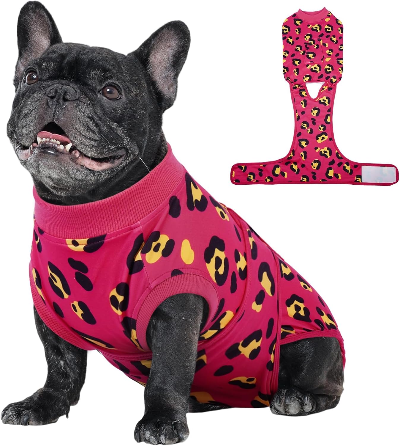 Kuoser Dog Recovery Suit for Dogs After Surgery,Professional Surgical Onesie for Female Male Dogs Spay Neuter,Soft Dog Surgery Suit Bodysuit for Abdominal Wounds Skin Disease,Purple Leopard XL - Image 14