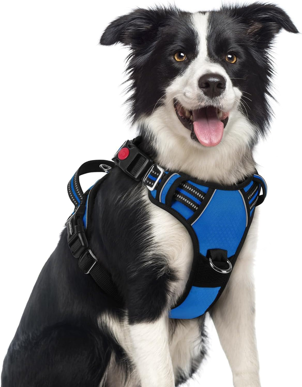 rabbitgoo Dog Harness for Large Dogs, 3 Buckles Easy On & Off No Pull Pet Vest, Soft Padded Walking Pet Harness with Control Handle, Adjustable and Reflective, Pink, L - Image 14
