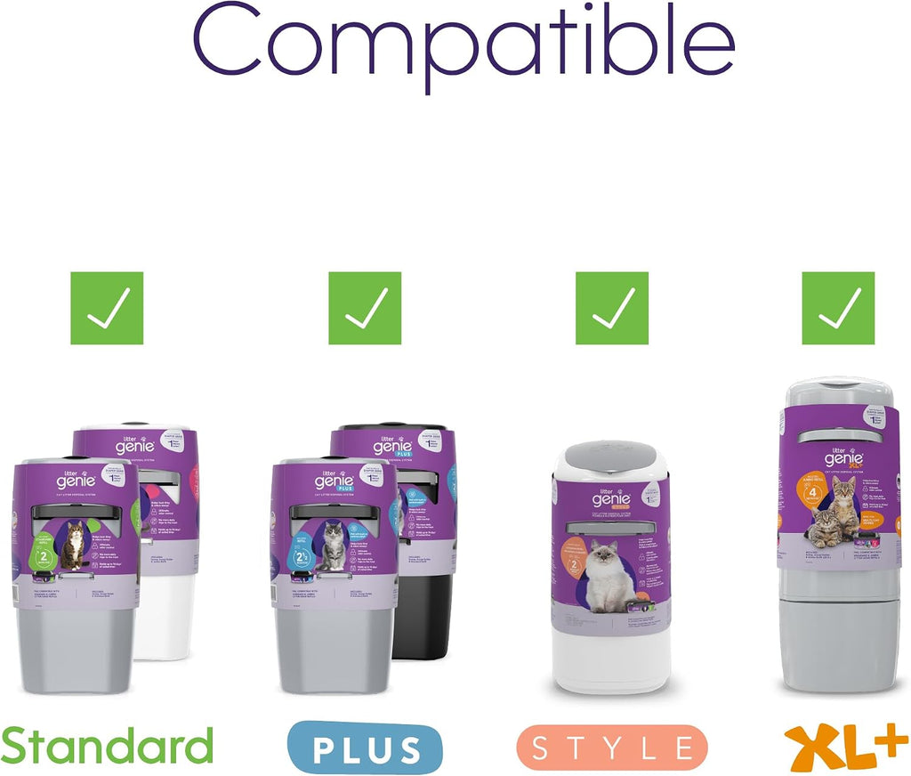 Two pack of imported odor control cat waste bags for standard pails