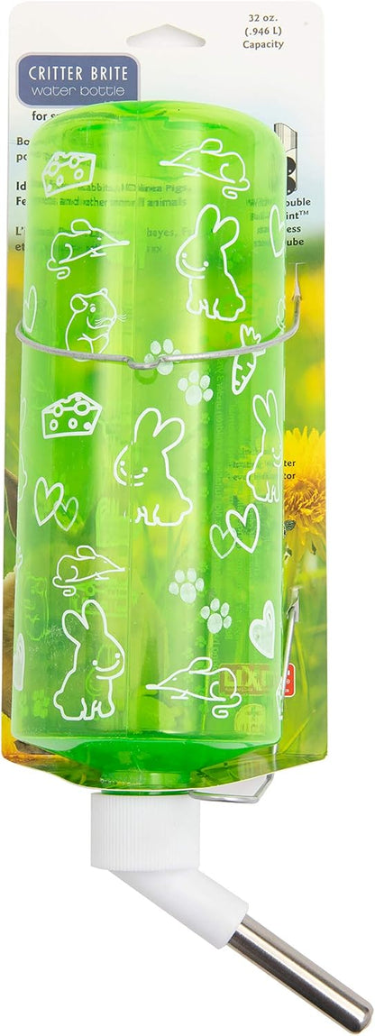 Lixit(R) Critter Bright Water Bottles for Hamsters, Rabbits, Chinchillas, Ferrets, Guinea Pigs and Other Small Animals - Made in USA (Blue (Pack of 1), 32 Ounce) - Image 1