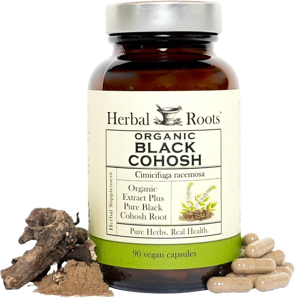Herbal Roots Organic Black Cohosh Root supplement bottle front view